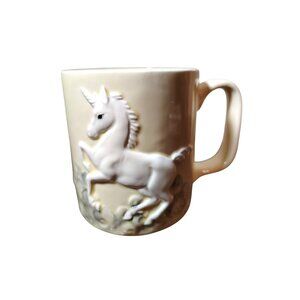 Vintage Spencer's Gifts Unicorn Coffee Cup Mug, Japan, 3-D Fantasy